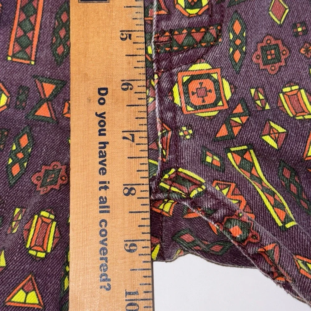 Kate Spade Saturday Atomic Colorful Skinny Denim Pants Size 27 Tribal Aztec Boho
